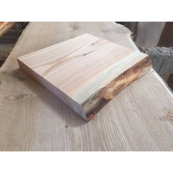 Regal, TV-Rack, Ablage, Sideboard, Handtuchablage, 2 x Lärche 25x20x3cm, Baumkante, rustikal